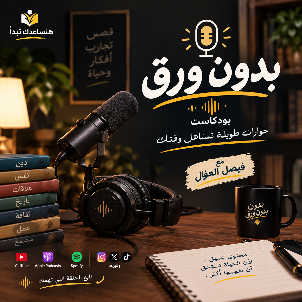 بودكاست بدون ورق.. حوارات طويلة تستاهل وقتك 🎙️